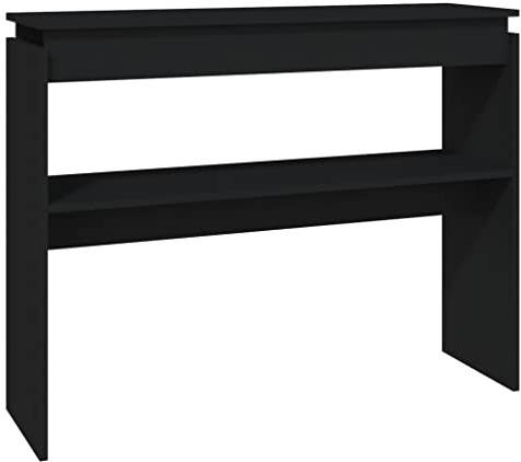 vidaXL Konsolentisch Konsole Beistelltisch Flurtisch Sideboard Ablagetisch Wandtisch Frisiertisch Schminktisch Schwarz 102x30x80cm Holzwerkstoff