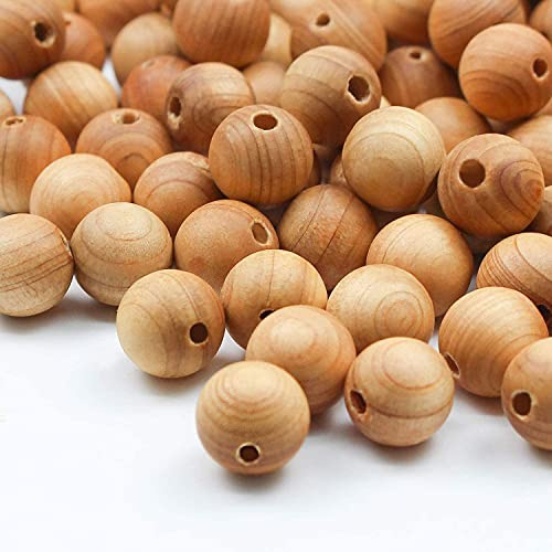Prometis 200 Stück 12mm natürliche Sandelholz-Perlen, wunderschöne Handarbeit, polierte Abstandshalter-Perlen für Armbänder, DIY Schmuckherstellung