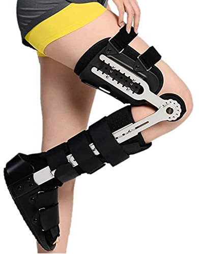 Ortesis inmovilizadora de Rodilla, Rodillera ortopédica Ajustable con bisagras, órtesis de abducción para Pierna Izquierda o Pierna Derecha, Soporte de Rodillera con bisagras