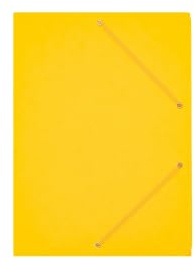 BIGO Pressspanmappen A4, 10er-Pack, aus 330 g/m² Presskarton, Gelb | Dokumentenmappe mit Gummiband, Stabile Mappe für Büro, Schule & Archivierung