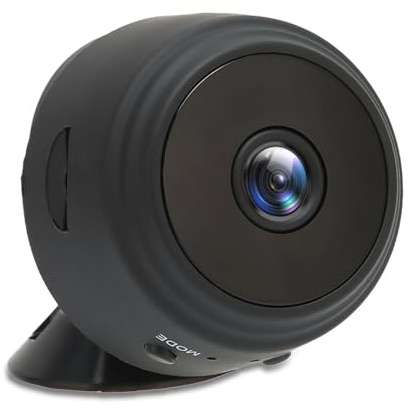 ASHATA Kamera, Heimüberwachungskamera, WLAN Kamera, 1080P, Wiederaufladbar, Nacht 360 Drehung, Kleine Videokamera für das Heimbüro