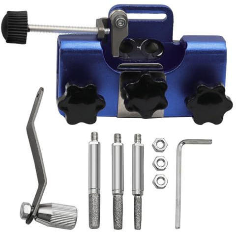 EsportsMJJ Afilador de cadena portátil para motosierra, amoladora de cadena de mano, clip de cadena, piedras de molienda, herramienta eléctrica de amoladora de motosierra, color azul