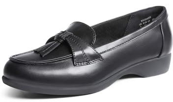 DREAM PAIRS Womens Slip on Fashion Wokr Dress Loafers,Size 6.5,Black,SDLS2405W