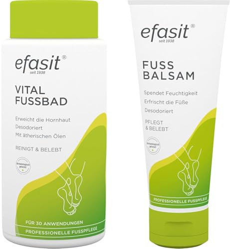 Klassiker für Fußpflege: efasit Vital Fußbad & efasit Fuß Balsam für zarte und weiche Füße
