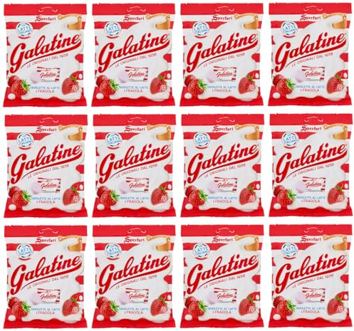 Sperlari Galatine Tavolette al Latte e Fragola, bonbons au lait et aux fraises, sachet de 115 g