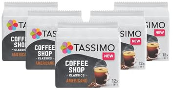TASSIMO Coffee Shop Selections Americano Coffee Pods 6 Piece, Pack of 5, Total 60 Capsules