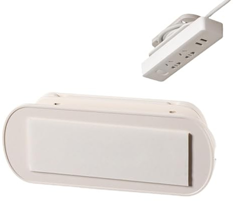 Soporte de protección contra sobretensiones, soporte de regleta - Soporte autoadhesivo para escritorio - gestión de cables para montaje en pared, dispositivo de protección contra