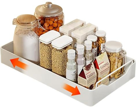 Generisch Ausziehbare Schublade Teleskopschublade Slide out Drawer Selbstklebende Schubladen Organizer für Küche Küchenschublade mit Schubladenauszügen