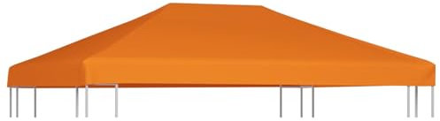 Homgoday Pavillondach 310 g/m² 4x3 m Orange Rasen, Garten Model44786
