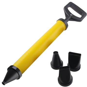 ONLISUM Cement Caulking Gun with 4 Nozzles, Mortar Press Mortar Syringe, Hand Mortar Pump Concrete Syringe with Accessories, DIY caulking Gun for Mortar/Cement