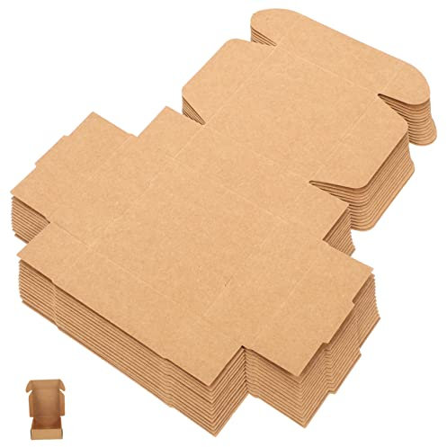 Healeved Kraftpapier Geschenkbox 15 Stück 75x75x30mm Wiederverwendbare Verpackungskiste Mit Deckel Für Handgemachte Seifen Party Geschenk Verpackung