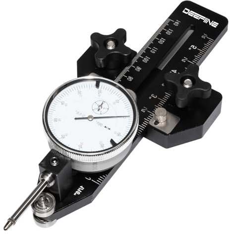 DEEFIINE Thin Rip Jig Table Saw Jig Guide for Making Repetitive Narrow Thin Strip Cuts Woodworking Tools Fast Thin Ripping Guide for Table Saw Band Saw Router Table with Precision Dial Indicator Gauge