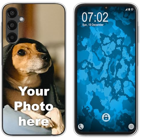 PhoneNatic personalisierte Handyhülle für Samsung Galaxy A16 Custom Case transparent zum selbst gestalten mit eigenem Foto Bild Text individuell