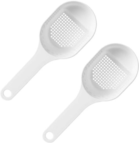 MAGICLULU 2pcs Dusting Spoon Flour Sifter Spoons Household Kitchen Supplies for Baking Strainer Bowl