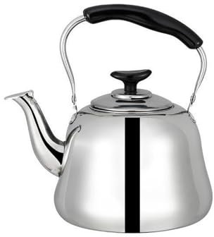 Bollitore da tè alla moda da 3 l, 4 l, 5 l, 6 l, 7 l, in acciaio inox, per casa e cucina, bollitore a fischio, adatto a tutti i tipi di piano cottura/stufa, essenziale per la cucina per preparare