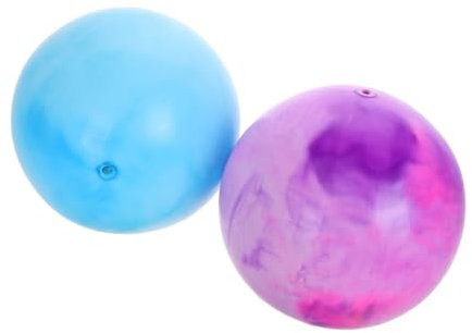 KOMBIUDA 2 Stück Kleine Aufblasbare Bälle Wasserball Für Pool Pilatesball Gymnastikball Spielzeug Dekoration