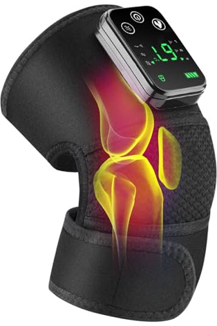 Vicloon Kabelloses Knie Massagegerät, Kniemassagegerät mit Wärme und Vibration, 3 einstellbare Intensität und Temperatur, 3 in 1 Einstellbare Größe Beheizte Knieschoner für Schulter Ellenbogen Knie
