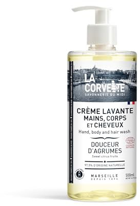 La Corvette - Crema detergente 3 in 1 per mani, corpo e capelli – 500 ml