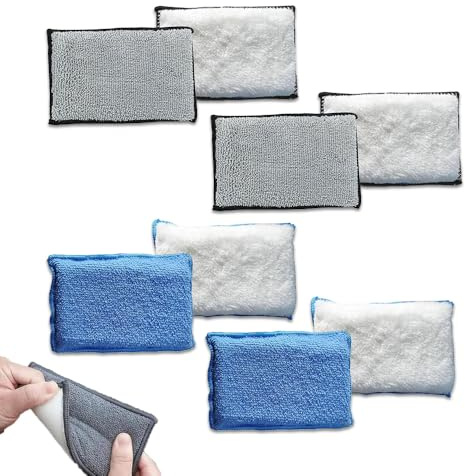 4Pcs Car Scrub Pads, Double Sided Car Sponges Pad for Car Inside Detailing