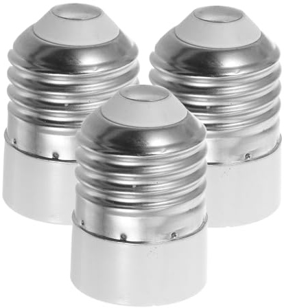 Convertitore Lampadina E27 a E14 3 Pezzi per Portalampada | PC Rame, Resistente alle Alte Temperature, Uso Versatile per Uffici e Spazi Commerciali