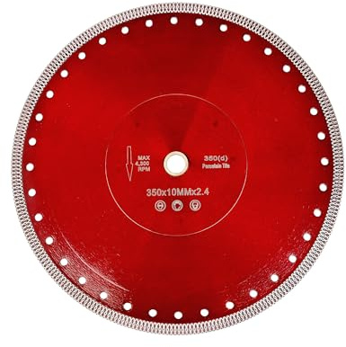 Casaverde Disque à tronçonner diamant 350 mm x 25,4 mm/22,23 mm pour porcelaine, granit, marbre, carrelage et céramique