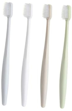 HOMOCONO 4 Stück Ergonomische Zahnbürsten mit Feinen Borsten für Erwachsene Bluten Sanfte für Gesunde Zähne und Zahnfleisch Zufällige Farben Zufällige Farbe Farbe