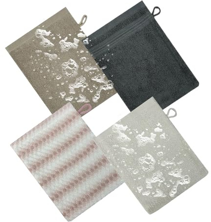 Genérico Manoplas de Baño para el Cuerpo | Toallitas De Lavado con Asa - Guantes de Baño Toalla de Algodón para Piel Manos Bebés Niños Adultos Viaje