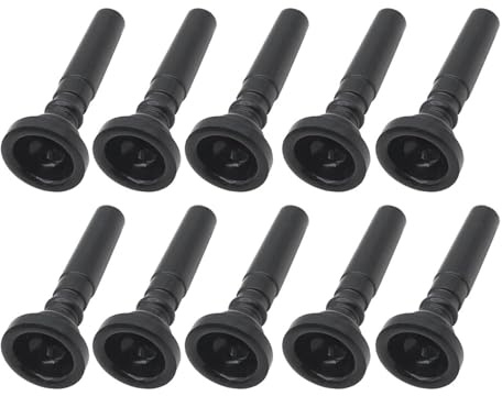 10 Stück schwarzes Kunststoff-Trompetenmundstück for Trompetenzubehör, Musikalische Blechblasinstrumente FüR MusikinstrumentenzubehöR