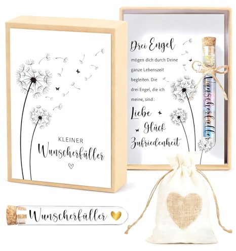 Wunscherfüller Geldgeschenk Box, Geschenkverpackung mit Plastikröhrchen & Jutesack, Kreative Geldgeschenke für Geburtstag Hochzeit Abschluss Jugendweihe Jubiläum