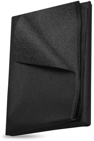 ECVUKQ 400 x 100 cm Bügelvlies Schwarz, Einlagestoff 55g/m2 Aufbügelbarer Volumenvlies Leichtes Gewicht Mittlerer Stärke Fusible Interfacing Bügelvlies zum Verstärken für Verstärkung Formgebung