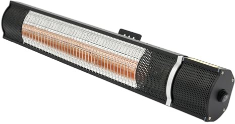 Infrarot Heizstrahler 3 Leistungsstufen 800/1500/2500 W Terrassenheizer Mit Timer-Funktion (30-60min) Infrarotheizung 10-26㎡ Abdeckung Mit Fernbedienung Heizstrahler Wandmontage