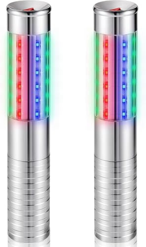 Lot de 2 lampes LED pour bouteilles de champagne, pour bouteille Bâtons stroboscopiques et lumineux rechargeables,éclairage de service, pour bars, clubs, fêtes, anniversaires, mariages, événements