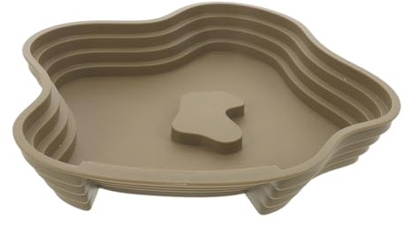 Bassin de Bain pour Tortues, Léger et Portable, Plastique, Forme Lac | Usage Intérieur en Terrarium, Bord Stable, Design Profond, Adapté aux Tortues et Reptiles