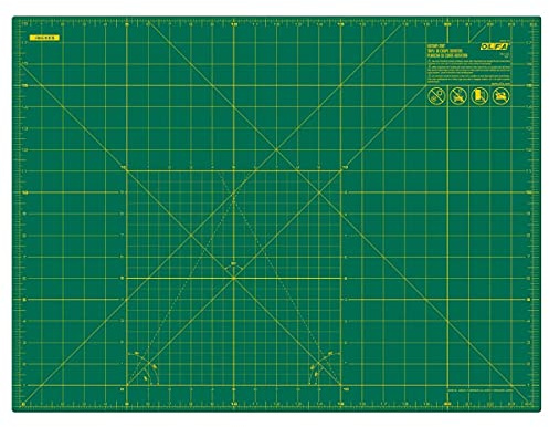OLFA 18x24 Self-Healing Rotary Cutting Mat (RM-SG) - Double-Sided, Green
