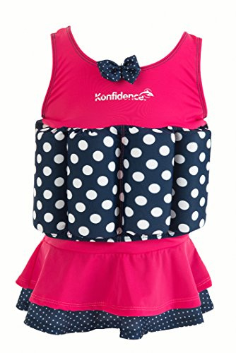 Konfidence Float Suit - Rosa Prickig 1-2 år