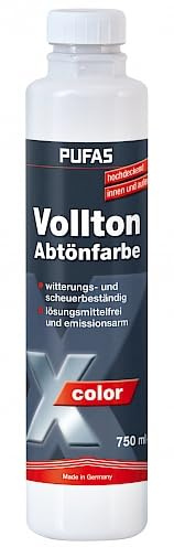 Pufas Vollton- und Abtönfarben weiss 0,75 Liter