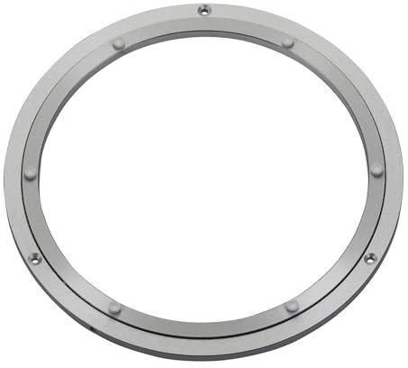 Couronne tournante en aluminium argenté Ø 300 mm charge maximale 60 kg, anneau rotatif robuste, sur roulement à billes, inoxydable Plateau tournant pour table tournante