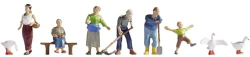 NOCH 15629 - O - Agricultores, 6 Figuras de Animales + 3 Accesorios +