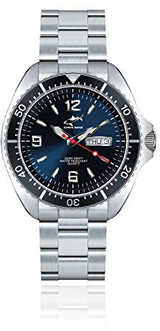 CHRIS BENZ ONE Man 200M Taucheruhr mit Metallband, Tiefseeblau