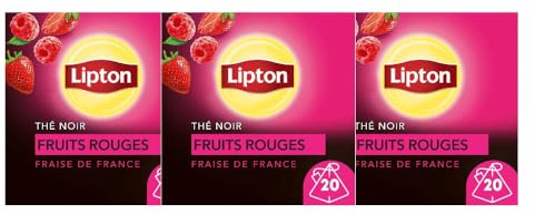 Lipton Thé 5 Fruits Rouges 20 Sachets - 34 g - Lot de 3