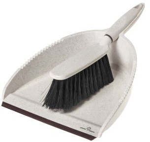 Greener Cleaner Premium Dustpan and Brush Set, 100% Eco-Friendly Recycled Wood and Plastic, High Quality Bristle Fibers, Easy collect rubber front edge, Patented Eco-Flex Technology, Comfort Grip Handle, Nesting Parts and Hanging Hole for Compact Storage, Choice of Popular Rustic Colors