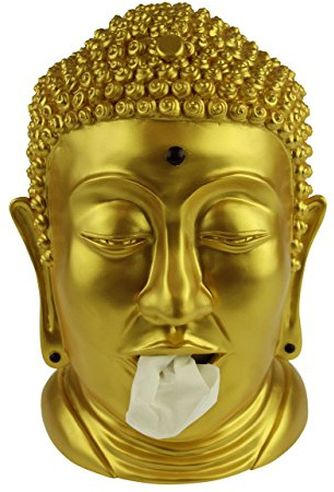 Rotary Hero - Buddha vävnadslåda/näsduk dispenser - guld - 32 x 20 x 19 cm