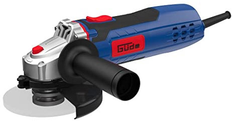 Güde Winkelschleifer WS 125-900 (900 W, Leerlaufdrehzahl 12000 1/min, Sicherheitsschalter, flaches Metallgetriebegehäuse, Spindelarretierung, Zusatzhandgriff, ohne Scheibe, Test GUT - SEHR GUT)