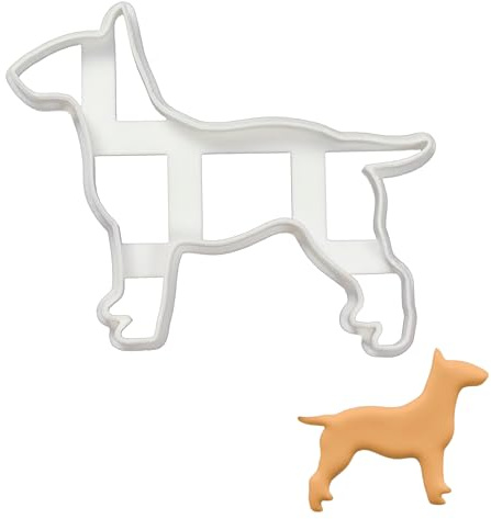 BAKERLOGY English Bull Terrier Silhouette Cookie Cutter - Detailed Biscuit Cutter Design for Baking and Crafts, Ideal on Fondant, Dough, Clay