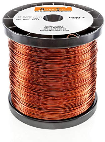 Kupferlackdraht W210 Ø 0,90 mm 7 kg, ca. 1210m - CU Lackdraht Grad 2 CUL Kupferdraht Gewicht 7 Kilogramm Durchmesser 0,90 Millimeter Wickeldraht Kupfer Draht nach IEC 60317-13