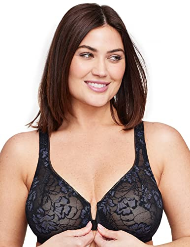 Glamorise Damen Übergröße Lacey T-Back Wonderwire BH Bügel #9246