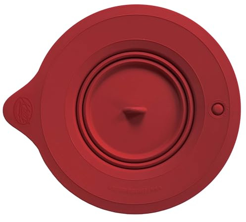 Kitty Professional Silikon Frischhaltedeckel Überzieher, spülmaschinenfest | Kompatibel mit Kitchen Aid mit Airlock-Ventil für 3l 4,3l 4,8l Rührschüsseln (rubinrot)