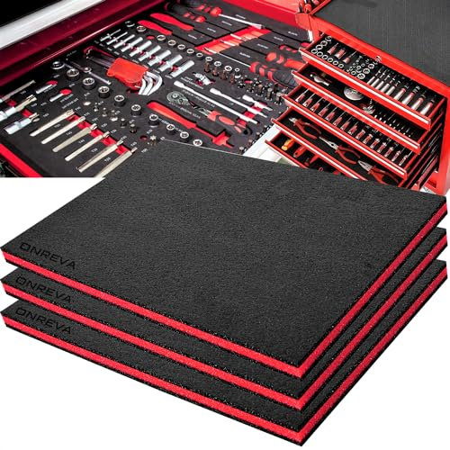 ONREVA Tool Box Liner Professional - 16 Wide x 16ft Large, Heavy Duty Non-slip Organizer for Tool Chest, Drawer, Cabinet