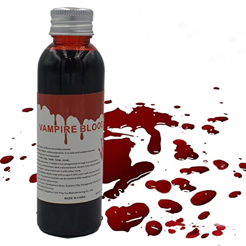 Kunstblut halloween,Fake Blood Realistisch,Spezialeffekte Make Up Fake blut | Theaterblut Abwaschbar Kunstblut für haut 60ml Halloween Blut für Vampir, Monster und Zombie Kostüme