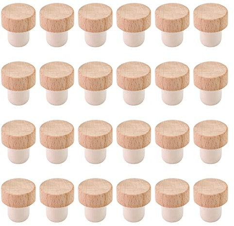 INCREWAY Weinkorken, 24 Stück T-Form Weinkorken T-Plug Kork Weinstopfen für Weinflaschen, Glasflaschen